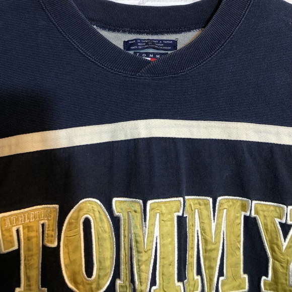 Vintage Tommy Hilfiger Athletics #88 Men's Blue Hockey Long Sleeve Jersey XL - Picture 4 of 15